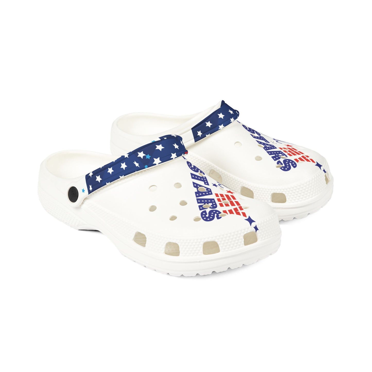 Patriotic EVA Foam Rubber Shoes, Comfortable Summer Footwear, Perfect for Holidays, Casual Wear, Fun Pool Shoes, Lightweight Sandals