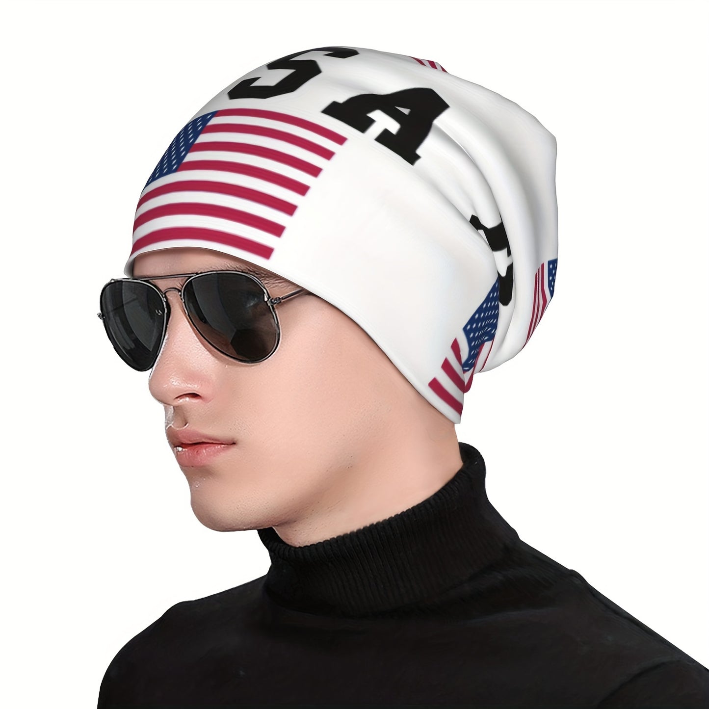 [Trending] USA-Themed Soft & Lightweight Beanie Hat - Perfect for Sports, Funky Style, Hand Washable