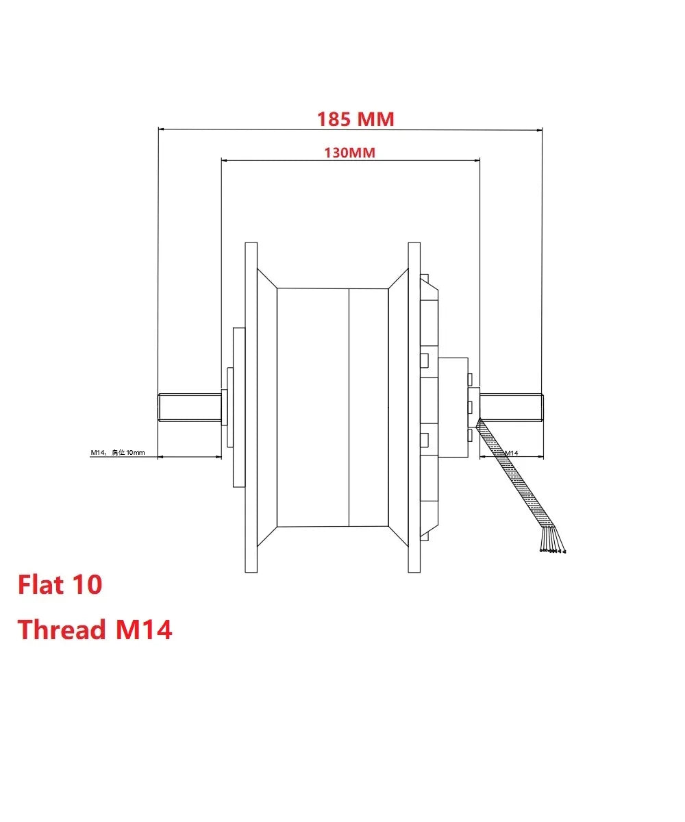 10 Inch Electric Scooter Motor 52V 60V 1600W 3000W Hub Motor Suitable For E-bike Electric Scooters