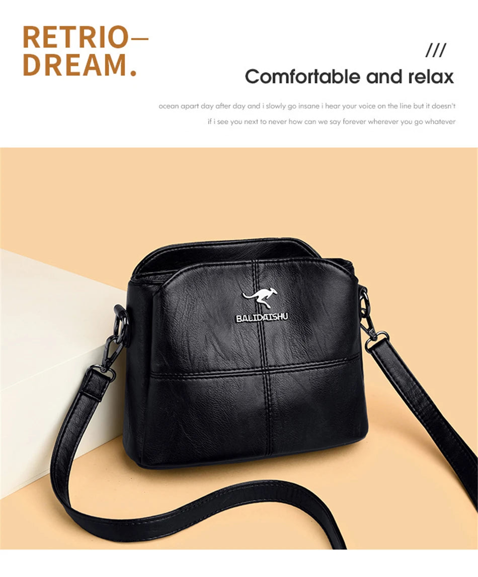 Women Embroidery Tote Bag High Quality Leather Ladies Handbags 2024 Women Shoulder Bag Small Crossbody Bags For Women Sac a Main