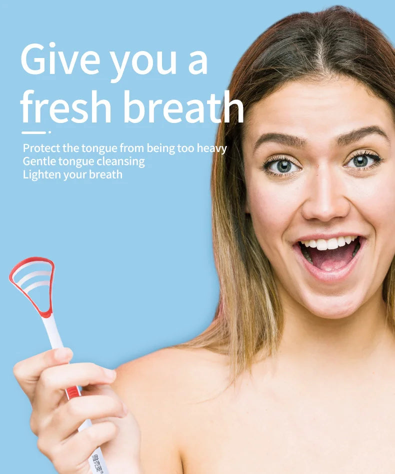 Y-Kelin Tongue Scraper Oral  Cleaner Brush Fresh Breath Cleaning Coated  Toothbrush  Hygiene Care Tools
