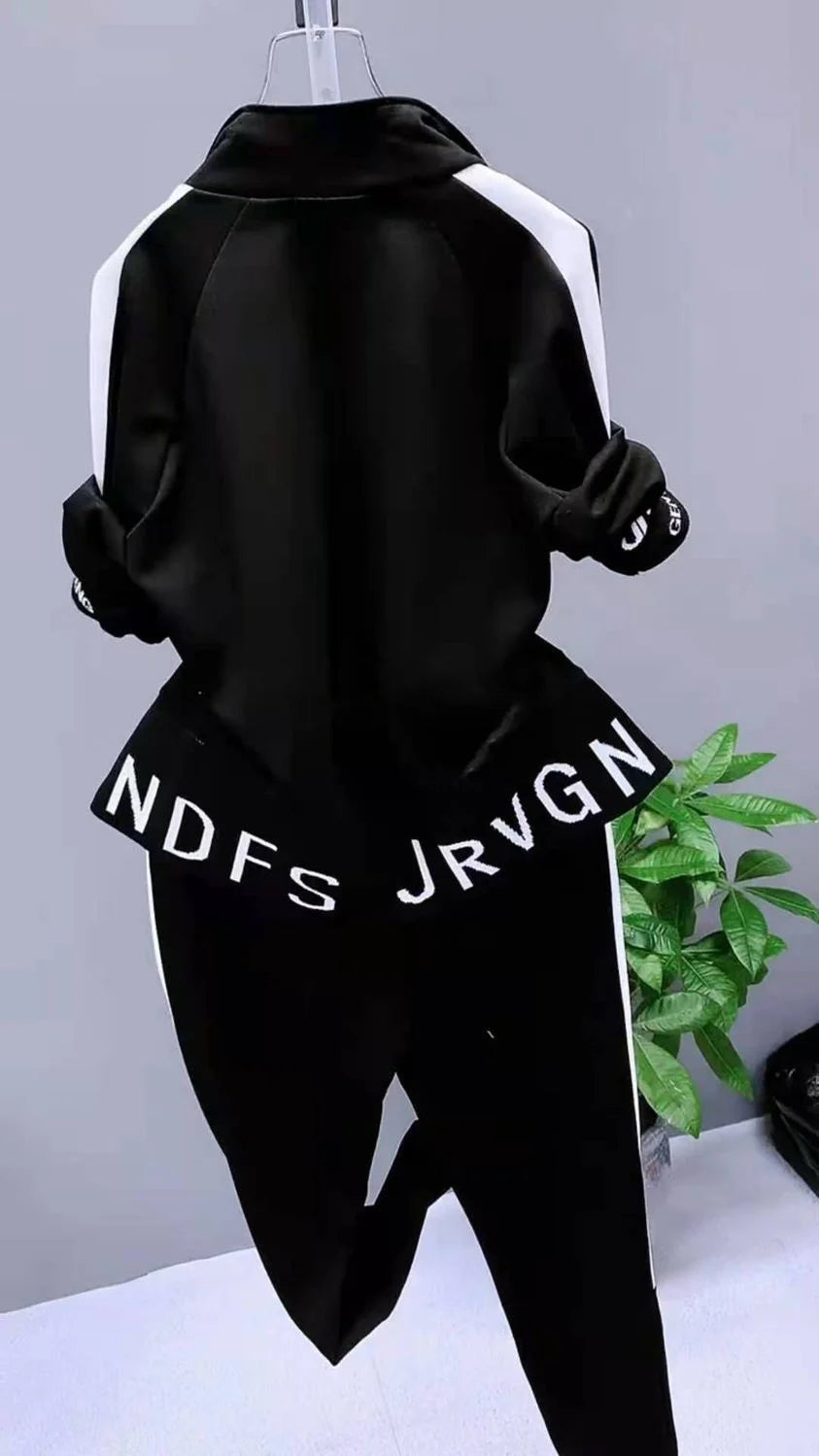 Women's Casual Suit Spring Autumn New Fashion Korean Sportswear Slim Long Sleeve Coats Tops And Pants 2 Two Piece Set For Women