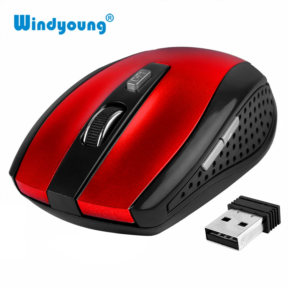 Wireless Mouse Optical Gaming Mouse Portable 2.4GHz Mouse with USB Nano Dongle Office Gamer Computer Desktop Mice for PC Laptop