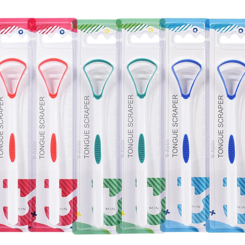 Y-Kelin Tongue Scraper Oral  Cleaner Brush Fresh Breath Cleaning Coated  Toothbrush  Hygiene Care Tools