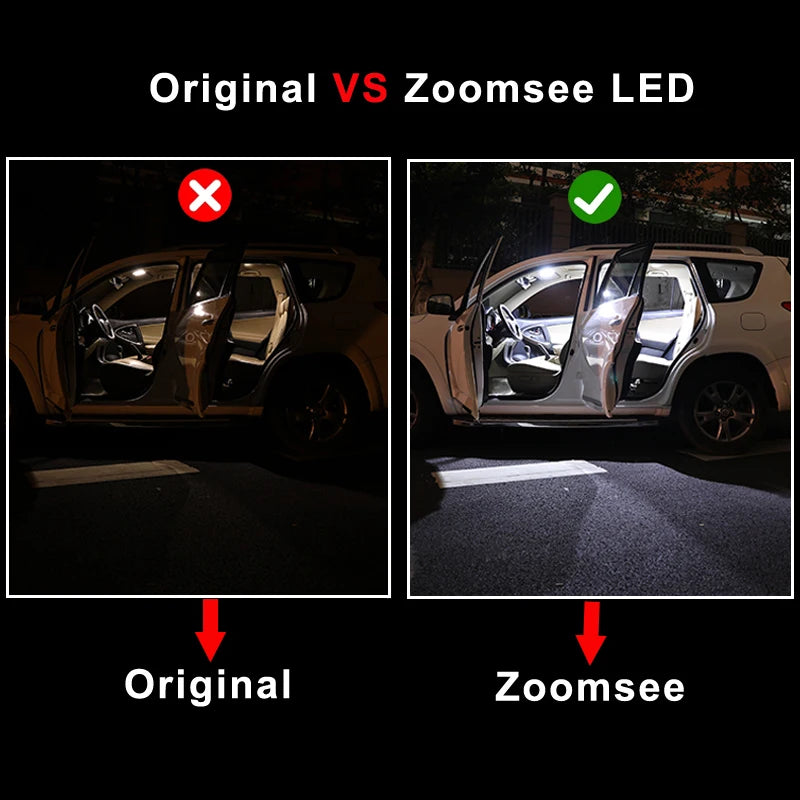 Zoomsee 9Pcs Bulb For Suzuki Swift For Swift Sport 2017-2020 2021 2022 2023 Car Interior LED Dome Reading Trunk Canbus Light Kit