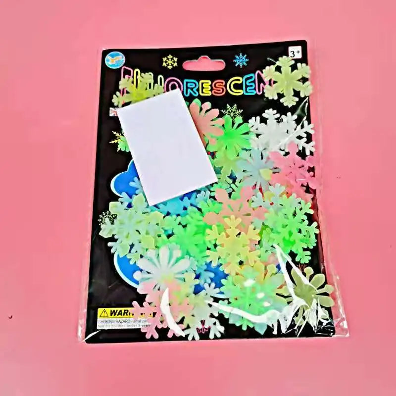 3D Hollow Star Energy Storage Fluorescent Glow In The dark Luminous On Wall Stickers For Kids Room living Room Decal