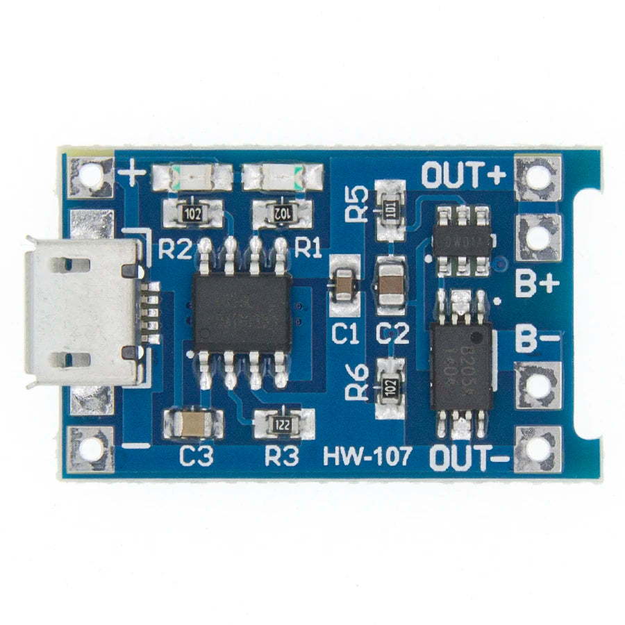 TP4056 +Protection Dual Functions 5V 1A Micro USB 18650 Lithium Battery Charging Board Charger Module