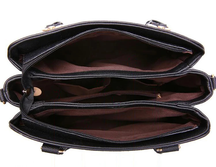 Fashion Women Handbags Tassel PU Leather Totes Bag Top-handle Embroidery Crossbody Bag Shoulder Bag Lady Simple Style Hand Bags