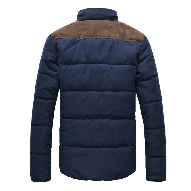DIMUSI Winter Diamond Warm Jacket Men Casual Cotton Stand Collar Parkas Male Outwear Windbreaker Coats Clothing 4XL