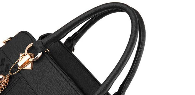 Fashion Women Handbags Tassel PU Leather Totes Bag Top-handle Embroidery Crossbody Bag Shoulder Bag Lady Simple Style Hand Bags