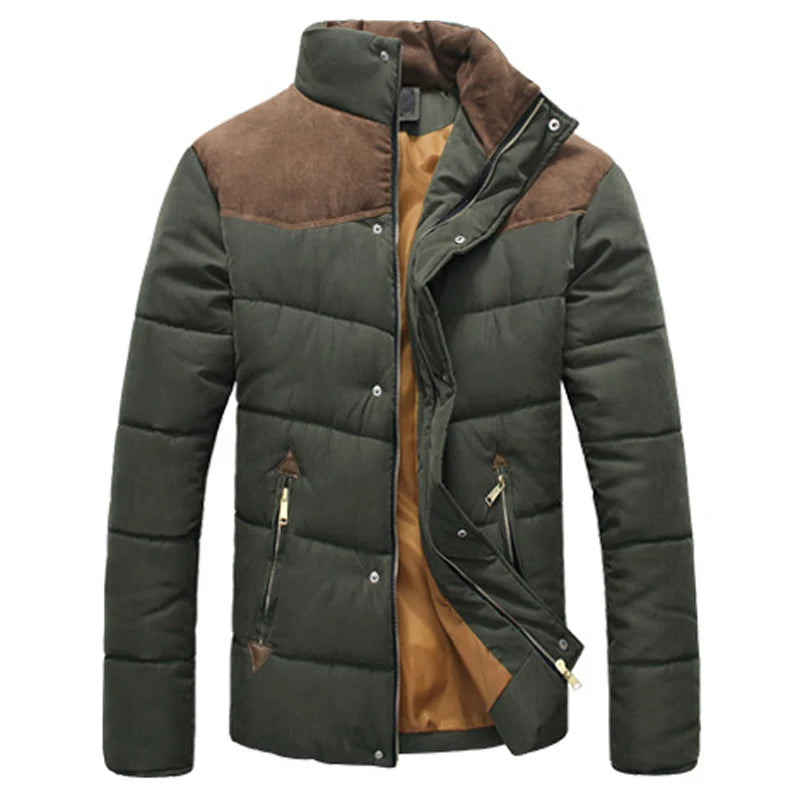 DIMUSI Winter Diamond Warm Jacket Men Casual Cotton Stand Collar Parkas Male Outwear Windbreaker Coats Clothing 4XL