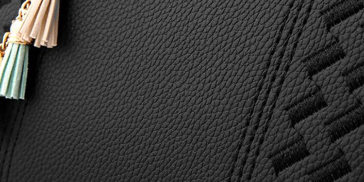 Fashion Women Handbags Tassel PU Leather Totes Bag Top-handle Embroidery Crossbody Bag Shoulder Bag Lady Simple Style Hand Bags