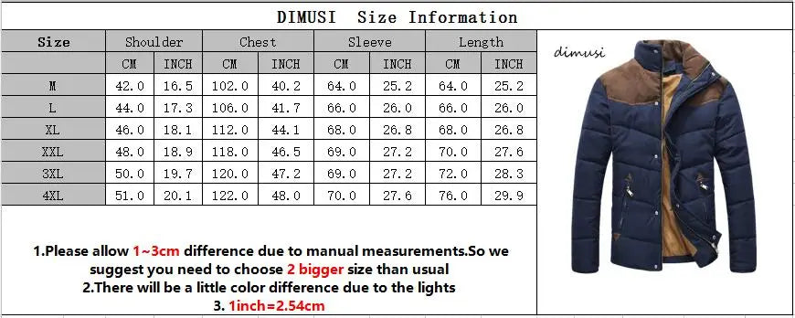 DIMUSI Winter Diamond Warm Jacket Men Casual Cotton Stand Collar Parkas Male Outwear Windbreaker Coats Clothing 4XL