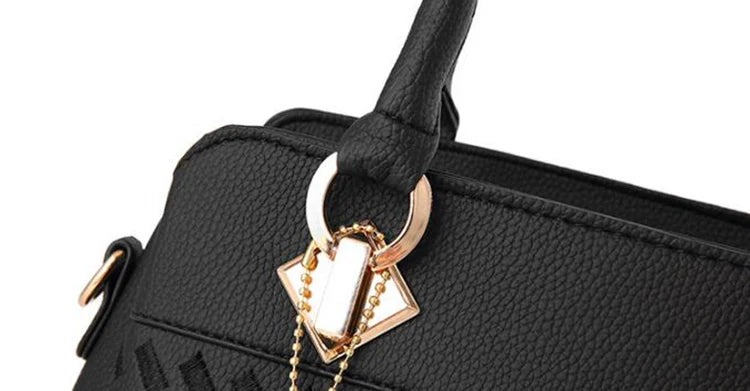 Fashion Women Handbags Tassel PU Leather Totes Bag Top-handle Embroidery Crossbody Bag Shoulder Bag Lady Simple Style Hand Bags