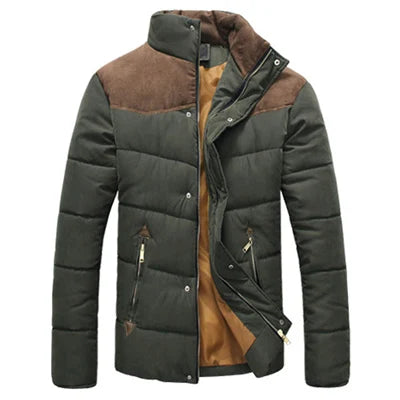 DIMUSI Winter Diamond Warm Jacket Men Casual Cotton Stand Collar Parkas Male Outwear Windbreaker Coats Clothing 4XL