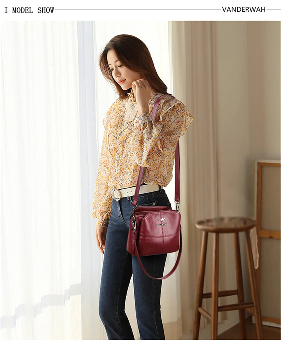 Women Embroidery Tote Bag High Quality Leather Ladies Handbags 2024 Women Shoulder Bag Small Crossbody Bags For Women Sac a Main