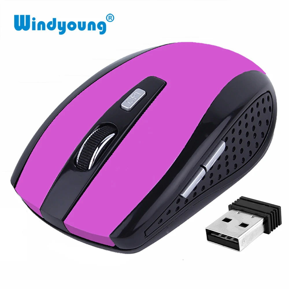 Wireless Mouse Optical Gaming Mouse Portable 2.4GHz Mouse with USB Nano Dongle Office Gamer Computer Desktop Mice for PC Laptop