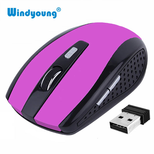Wireless Mouse Optical Gaming Mouse Portable 2.4GHz Mouse with USB Nano Dongle Office Gamer Computer Desktop Mice for PC Laptop