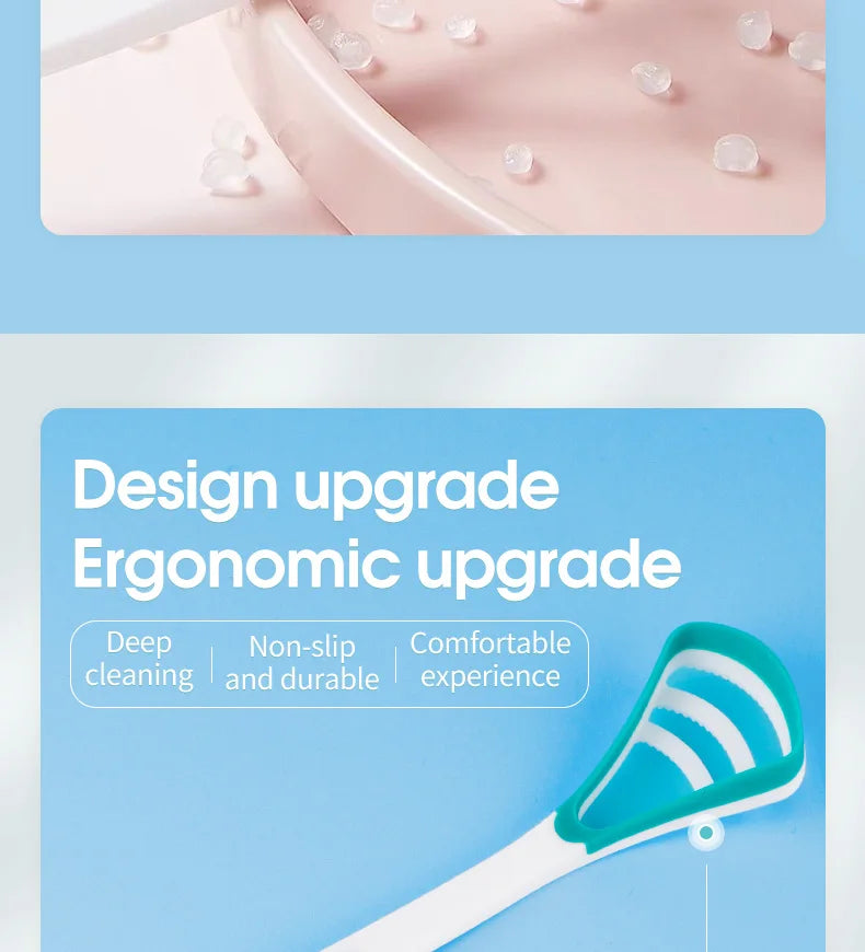 Y-Kelin Tongue Scraper Oral  Cleaner Brush Fresh Breath Cleaning Coated  Toothbrush  Hygiene Care Tools