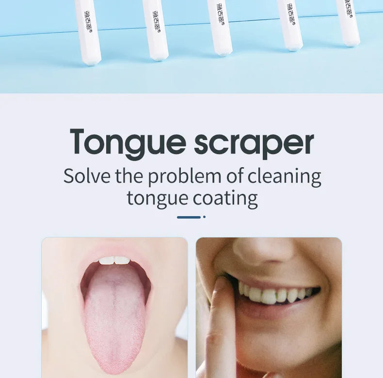 Y-Kelin Tongue Scraper Oral  Cleaner Brush Fresh Breath Cleaning Coated  Toothbrush  Hygiene Care Tools