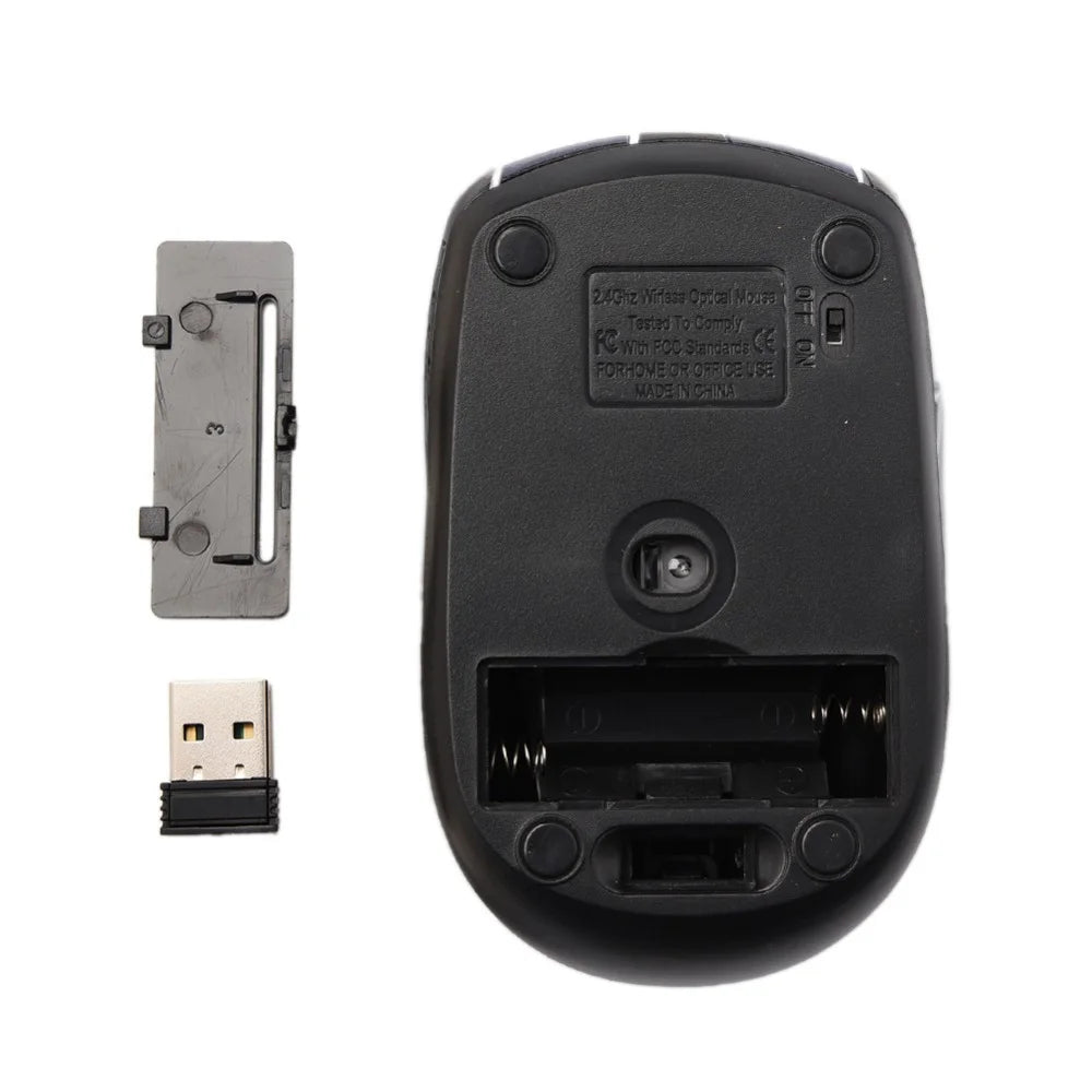 Wireless Mouse Optical Gaming Mouse Portable 2.4GHz Mouse with USB Nano Dongle Office Gamer Computer Desktop Mice for PC Laptop