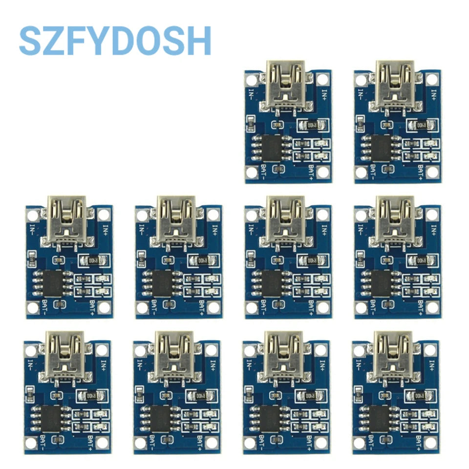 5/10PCS Type-c Micro Mini USB 5V 1A 18650 TP4056 Lithium Battery Charger Module Charging Board With Protection Dual Functions