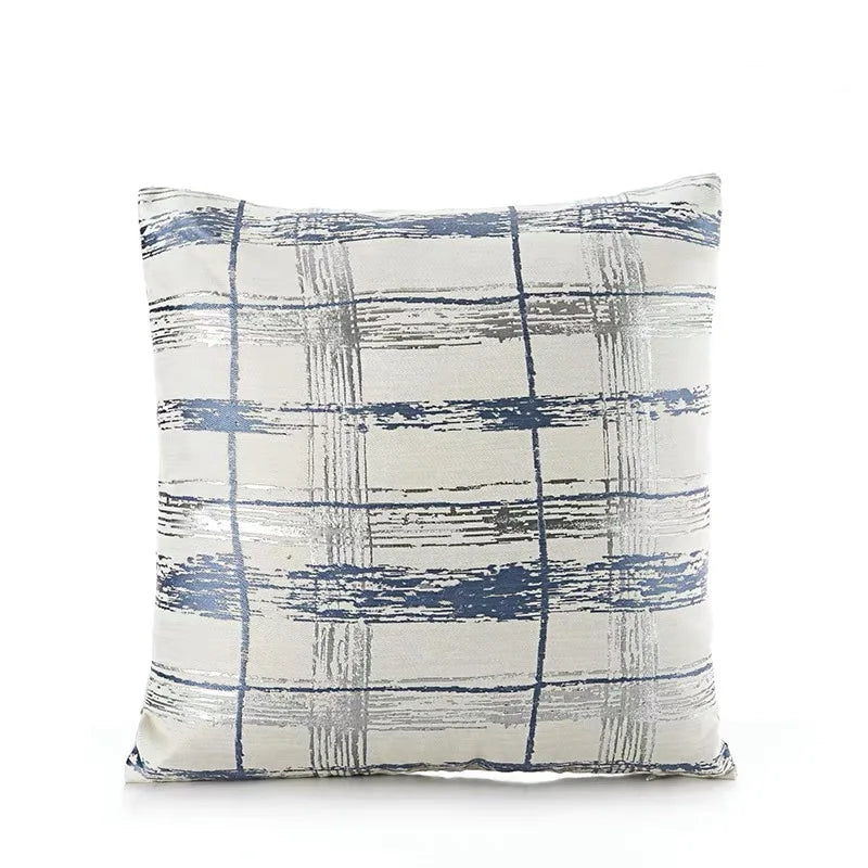 Stripe Jacquard Square Cushion Cover, Beige, Grey, Brown, Pillow Covers for Sofa, Car, Living Room, Hot Popular