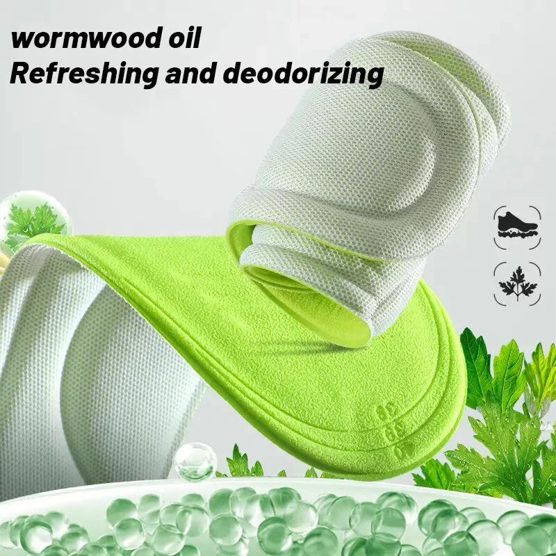 Sports Insoles for Shoes 5D Massage Soft Deodorant Breathable Shock Absorbant Cushion Running Insoles for Feet Men Women