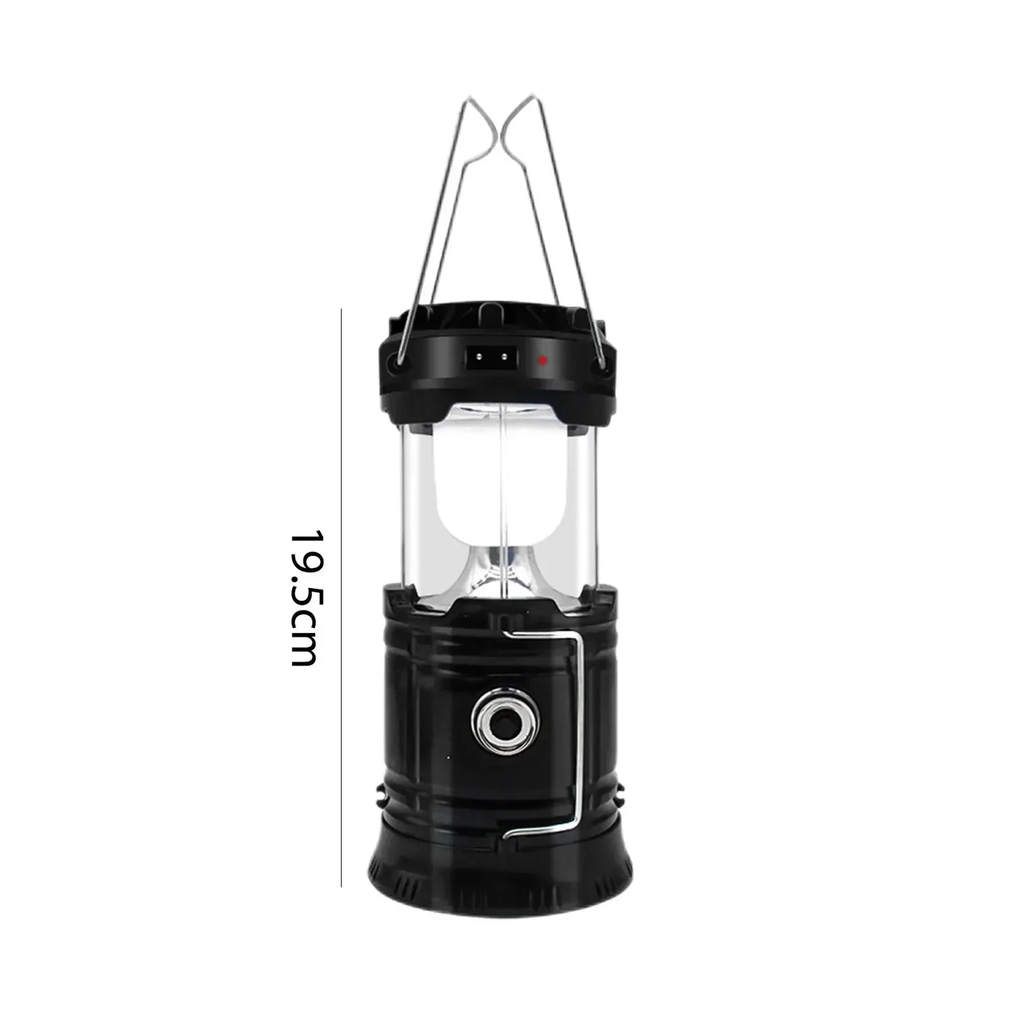 Solar Portable Lantern LED Flashlight Telescopic Torch Outdoor Camping Light Tent Lamp USB Rechargeable Emergency Work Light