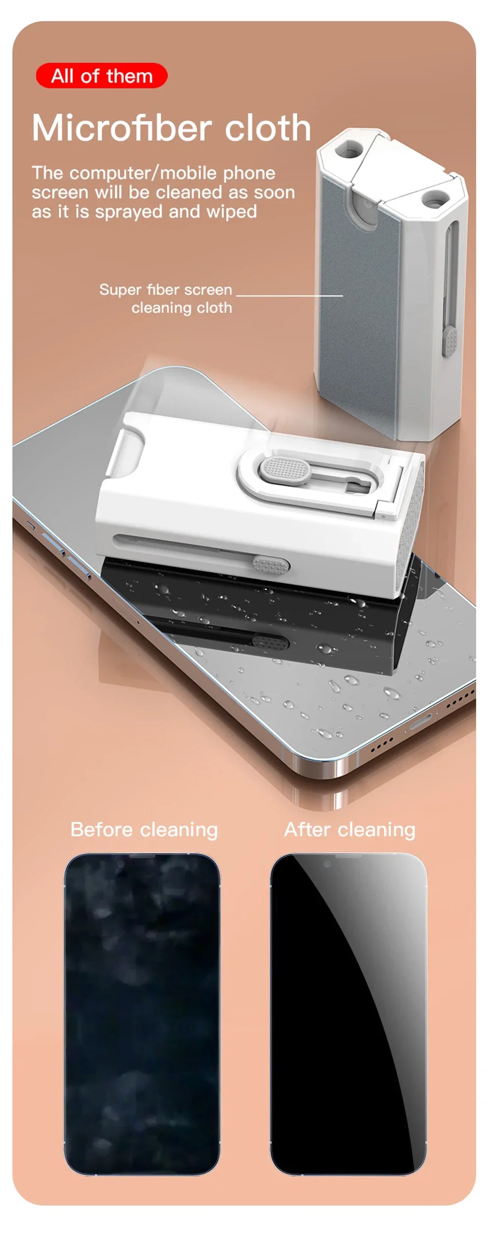 8 In 1 Keyboard Cleaning Kit Earphones Cleaner Brush For AirPods Computer Tablet Laptop TV Screen Mobile Phone Cleaning Tools