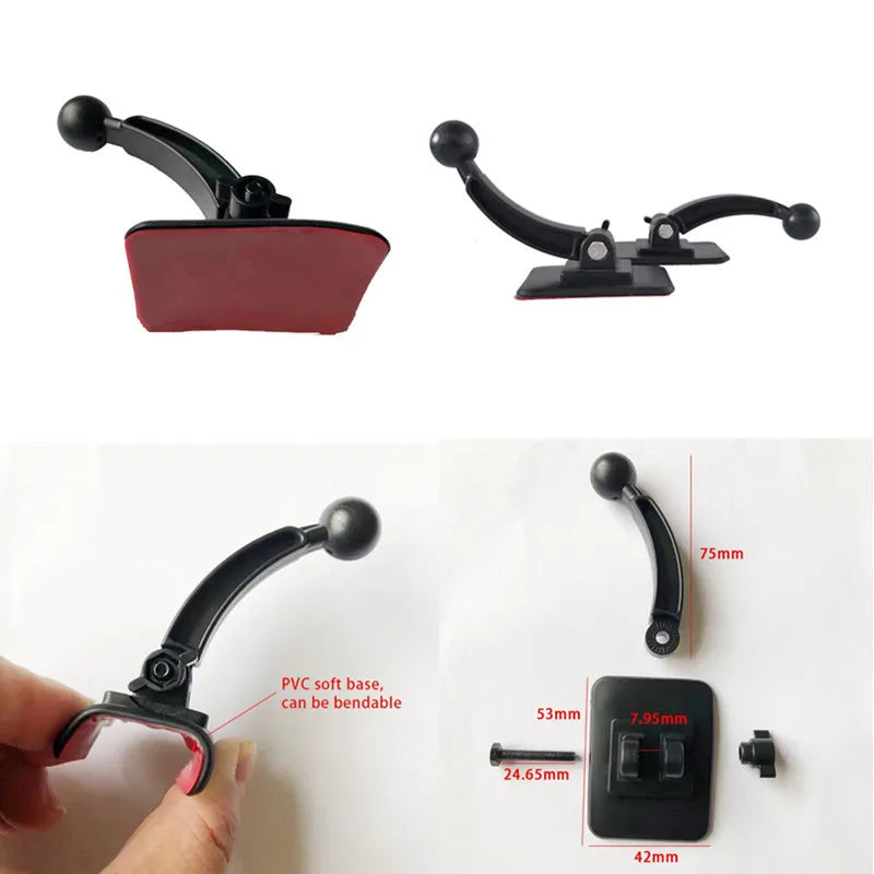 13mm 15mm 17mm Ball Head For Magnetic Car Phone Holder GPS Gravity Support Stand Mount Hook 360 Rotation Bracket Base