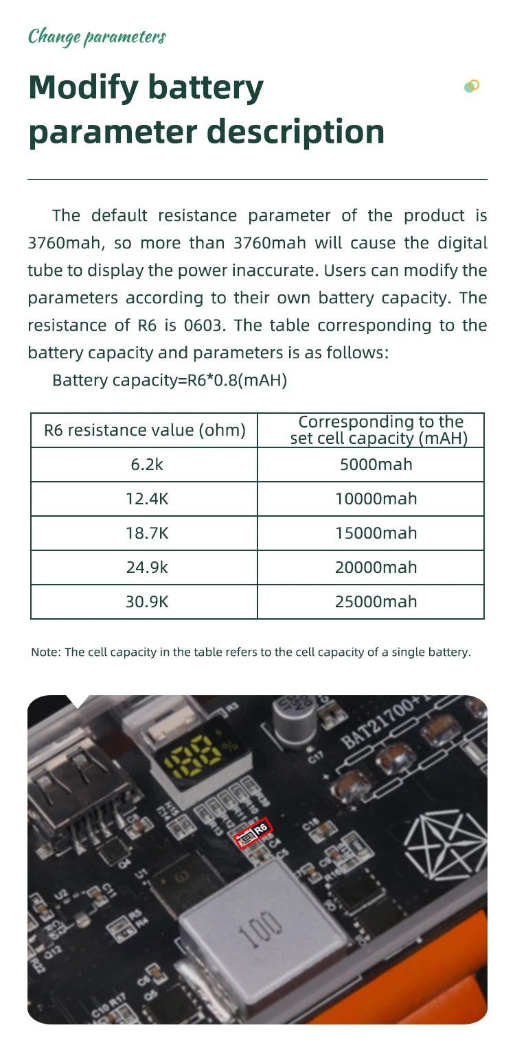 DIY IP5389 pd100w Mobile Power 리듐 18650 Battery 38400mah External Portable Power Bank Fast Charging 32800mah Power Bank Case