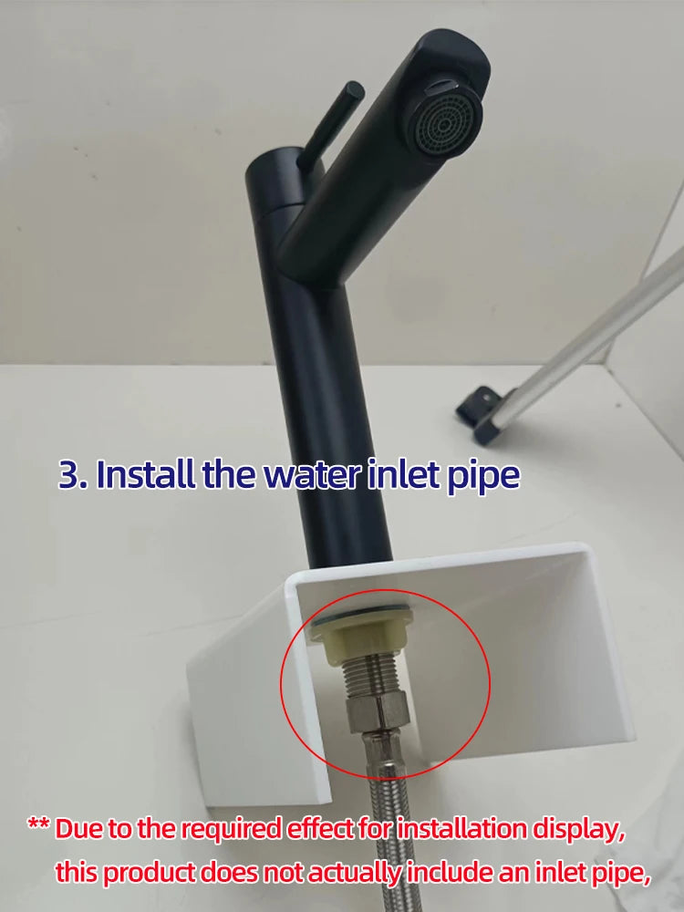 Basin Faucet 304 Stainless Steel Single Cold Water Tap Black Silver Color Deck Mounted Basin Sink Tap G1/2