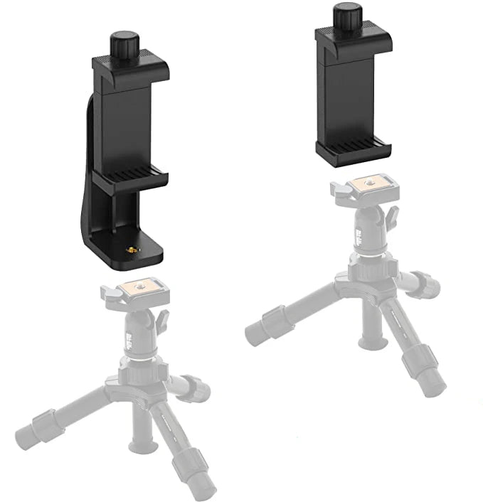 Universal Smartphone Holder Tripod Rotatable Bracket with 1/4inch Screw Adjustable Clip for Phone Cell Selfie Stick Camera Stand