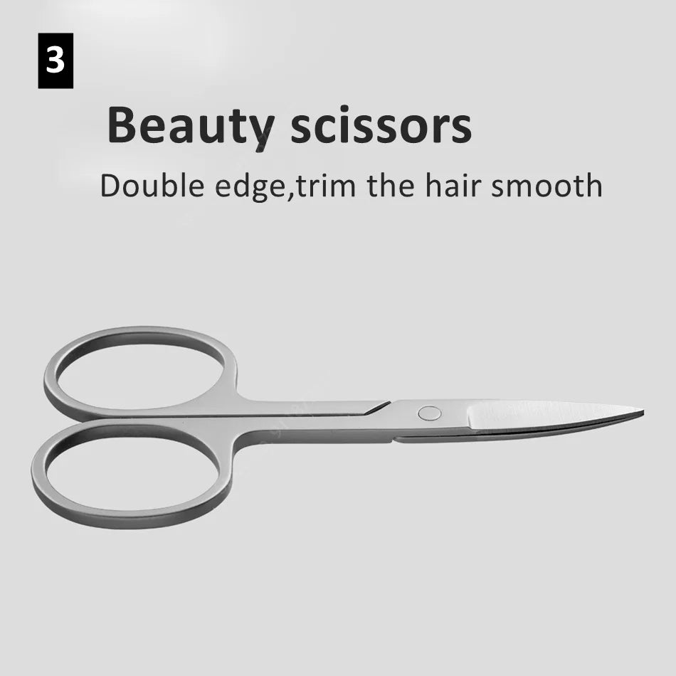 XIAOMI Mijia nail clipper five-piece set white high-quality stainless steel magnetic absorption simple five-piece set portable
