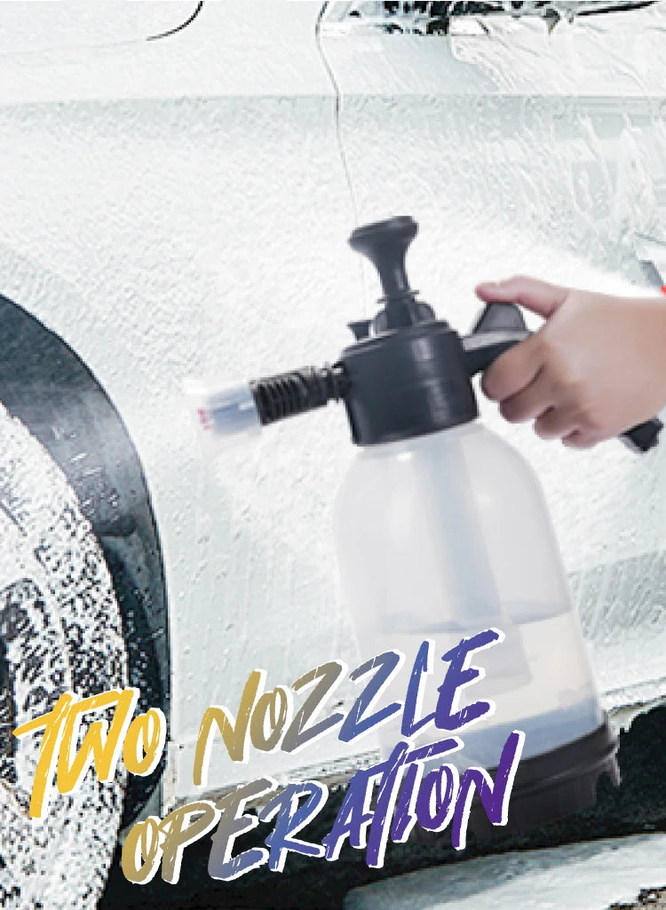 Continuous Hand Pump Pressure Sprayer, Hand held Garden Sprayer for Home, Lawn, Garden, Car Detailing and More, 2 L / 0.5 Gallon