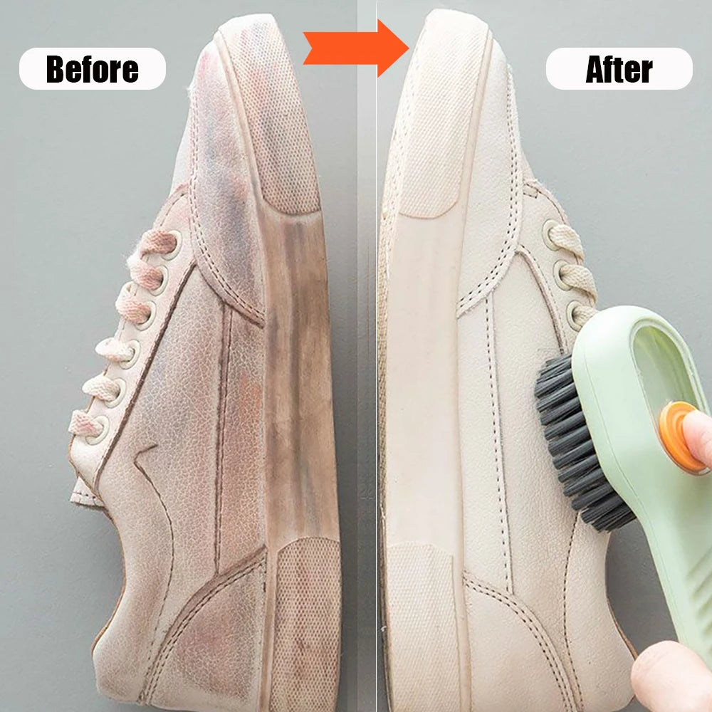 Automatic Liquid Adding Cleaning Brush Gadget Set Multifunctional Liquid Shoe Brush Household Soft Bristle Cleaning Brush Kit