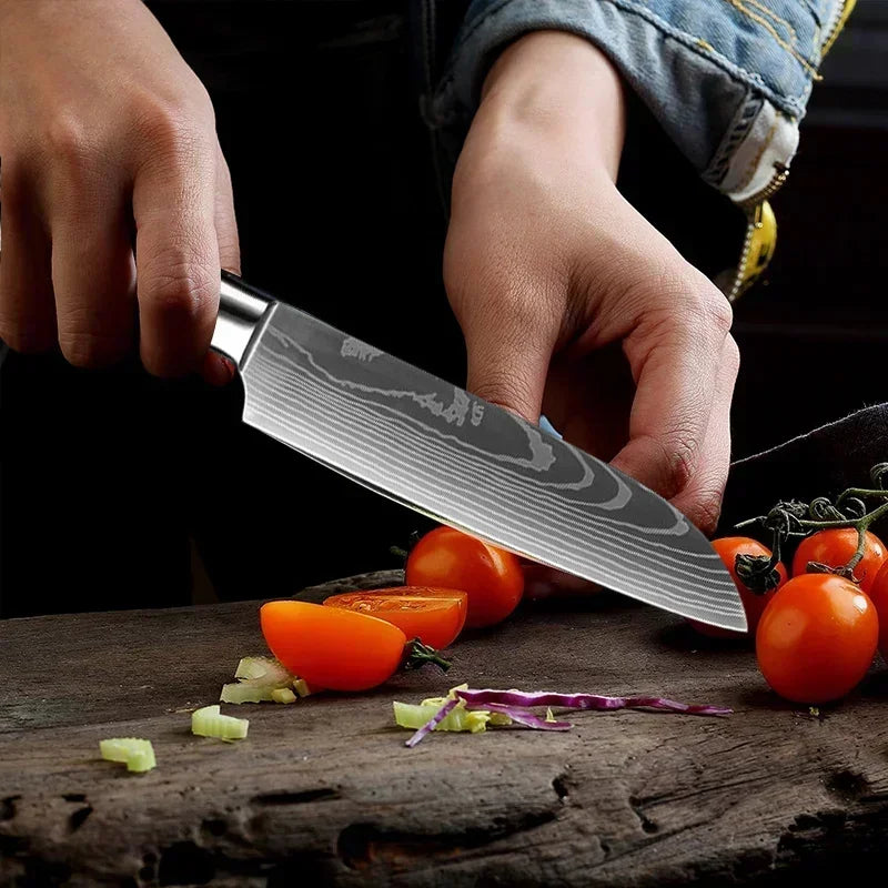 Kitchen Knives High Stainless Steel Chef Knife Slicing Butcher Boning Knife Cleaver Meat Vegetables Fruit Fish Filleting Knife