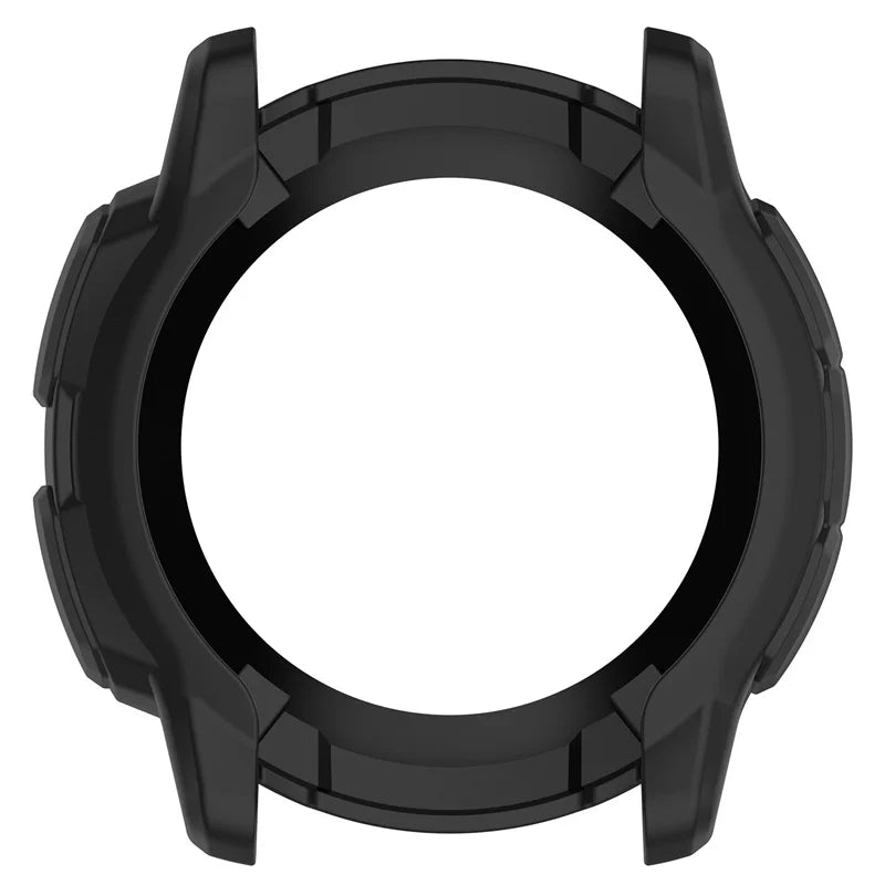 For Garmin Instinct 2X Solar Sports Tactical Case Smart watch Soft TPU Half Cover Protective Bumper Screen Protector Dust Plug