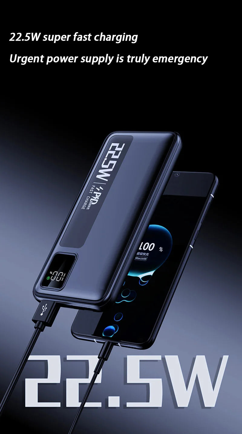 Xiaomi 200000mAh Large Capacity Super Fast Charging Power Bank Portable Charger Battery Pack Powerbank for iPhone Huawei Samsung
