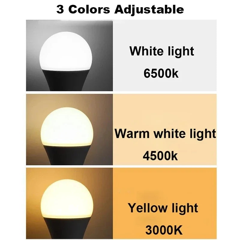 DC5V Led Camping Light 5W/7W Usb Emergency Bulb 3-color Dimmable Hanging Tent Light Barbecue Fishing Repair Outdoor Equipment