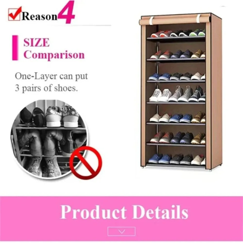 8/6 Layers Shoes Rack Organizer Space-saving Cabinets Shoes Shelf Rack Home Furniture Dustproof Shelf Dormitory Organizer