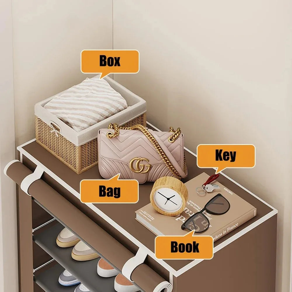 8/6 Layers Shoes Rack Organizer Space-saving Cabinets Shoes Shelf Rack Home Furniture Dustproof Shelf Dormitory Organizer