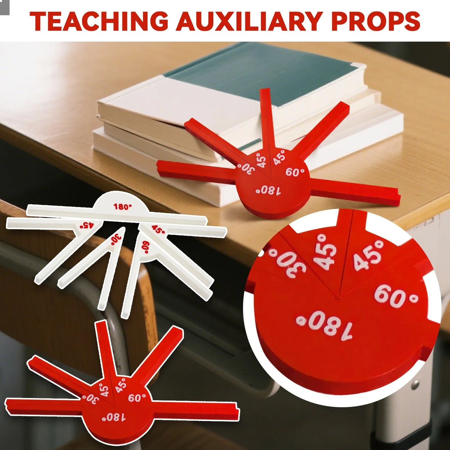 1 Set Teaching Tools, Math Supplies, Angle Tools, Geometric Angle Display Tools, Math Teaching Aids, Learning Tools