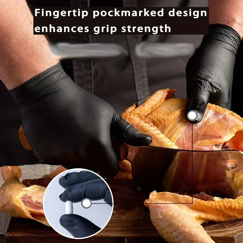 10-100pcs Gloves Disposible Latex Free Black Nitrile PVC Gloves Housework Cleaning Car Industry Gardening Pet Care Cooking Tools