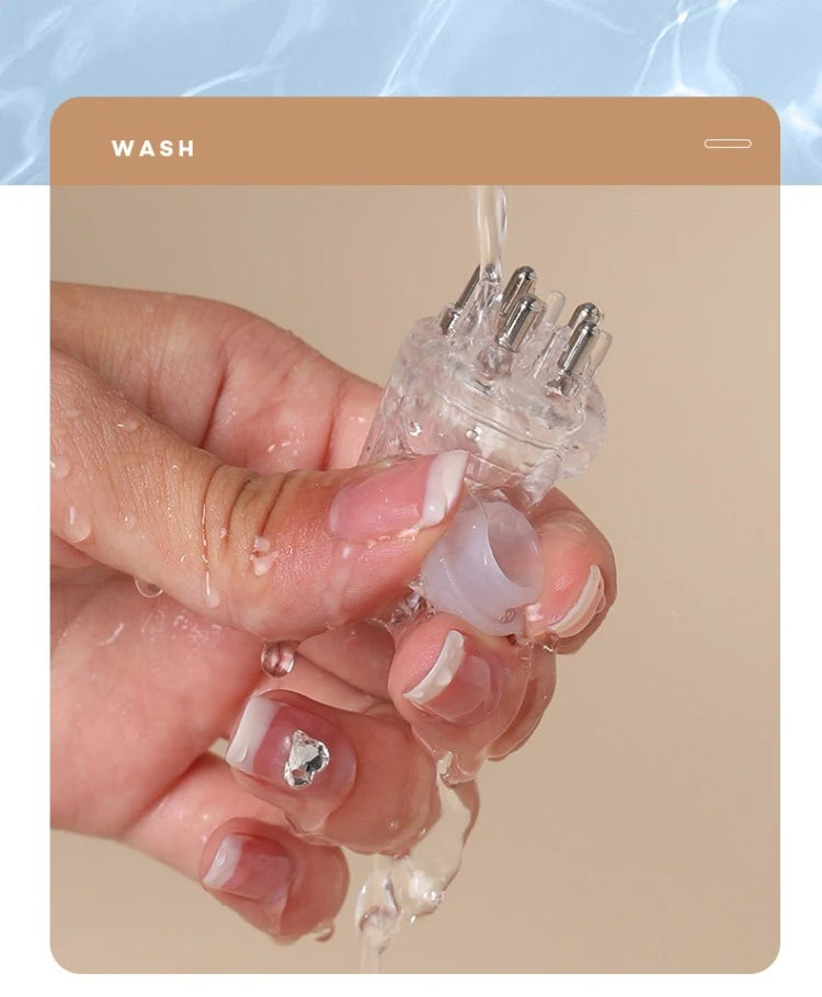 Scalp Applicator Hair Growth & Styling Liquid Guide Comb Hexagon Head Oil Roller Ball Massage Comb Massage Relaxation Tools