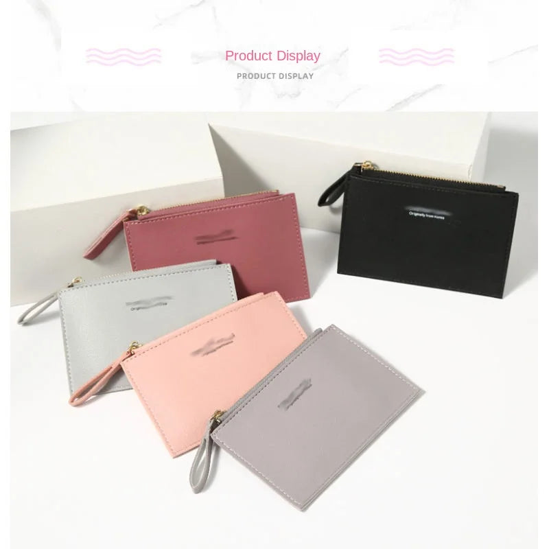 Mini Business Portfolio of Men, Credit Card Design Pu, Girl, Lady, Name Women's Bag