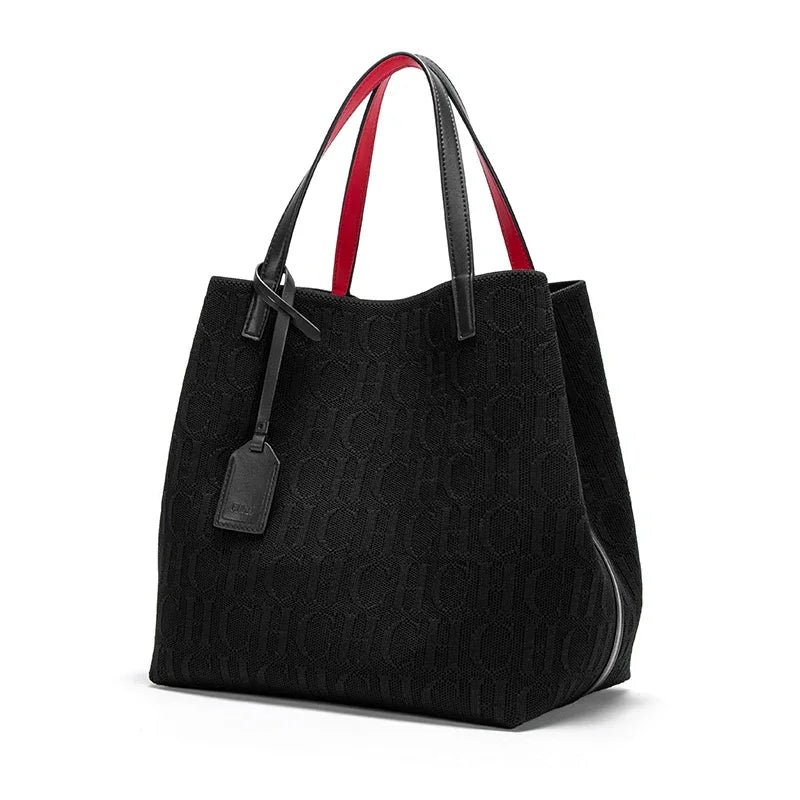 CH High-quality Temperament Ladies Handbag Handmade Large Capacity Women's Shoulder Bag Fashion Classic New Solid Color