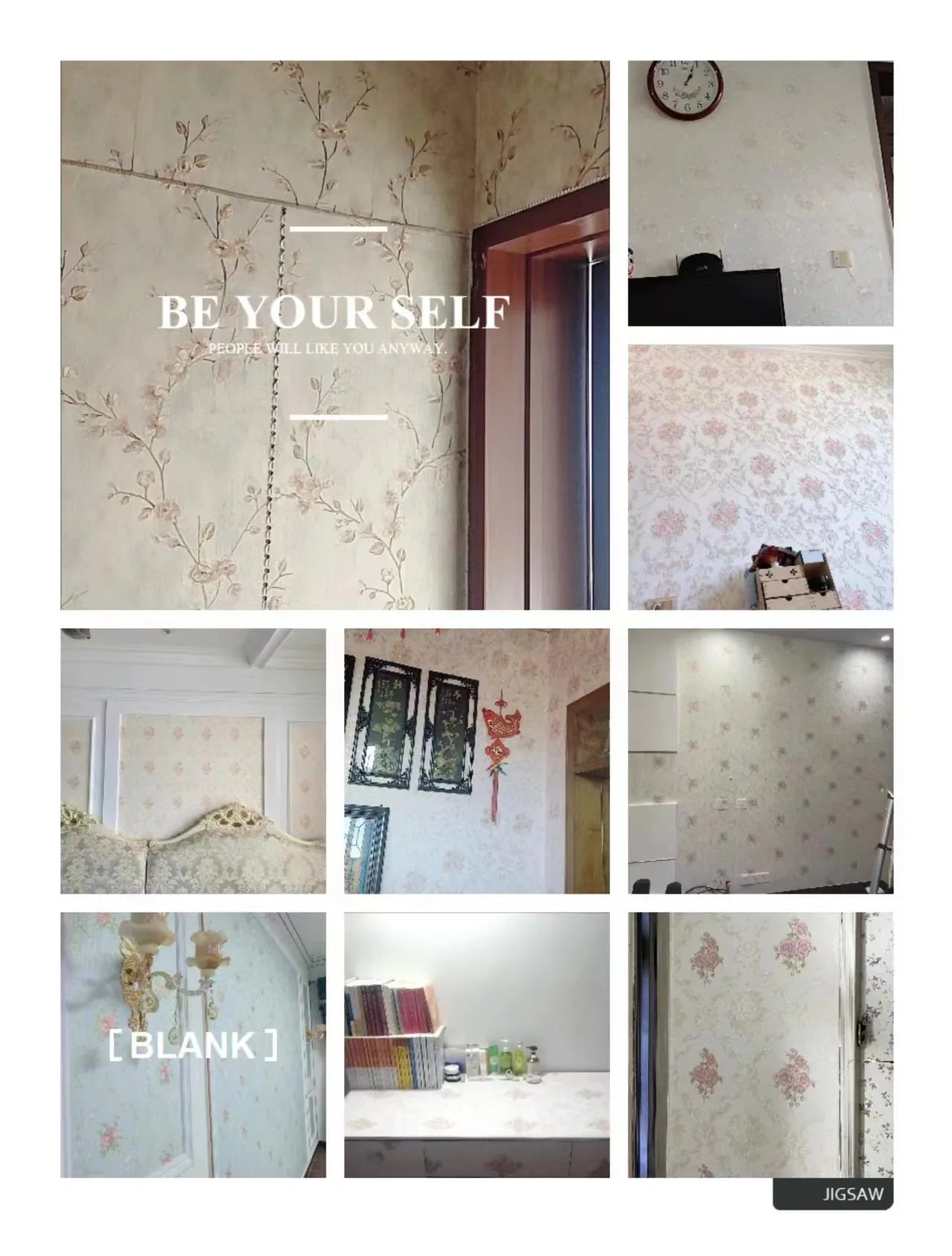Floral Wallpaper Self-adhesive Warm Girl Bedroom 3d Thickening Wall Decoration Stickers Living Room Restaurant Sofa Background