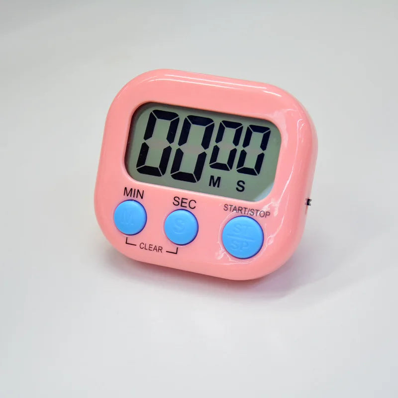 LED Display Counter Alarm Clock Manual Electronic Countdown Sports Magnetic Digital Timer Kitchen Cooking Shower Study Stopwatch